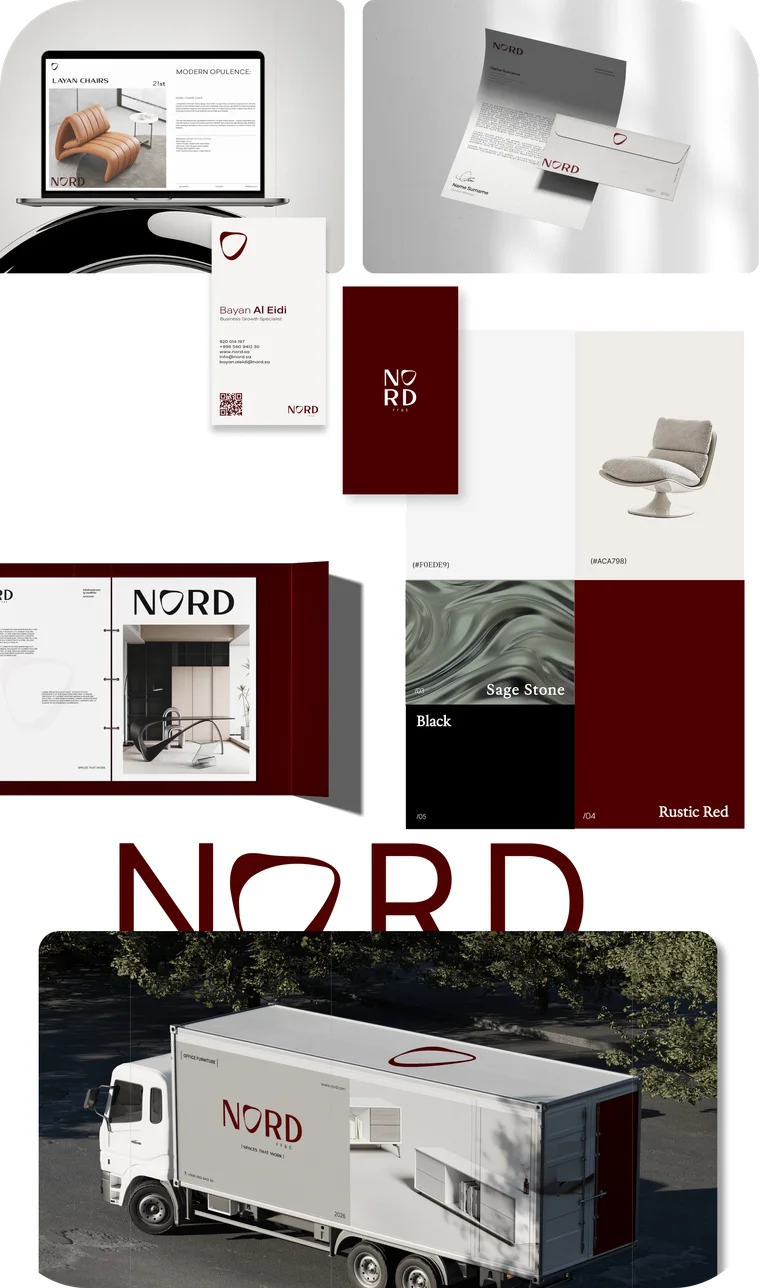 Nord FF&E: brand identity system
